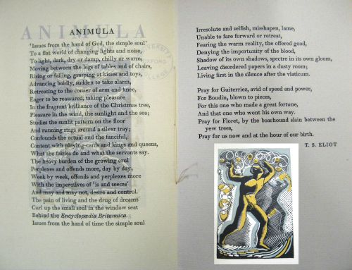 Animula, no. 23 of The Ariel Poems. Faber & Faber : London.