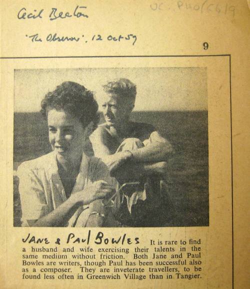 Cutting about Jane and Paul Bowles from The Observer, 12 October 1959.