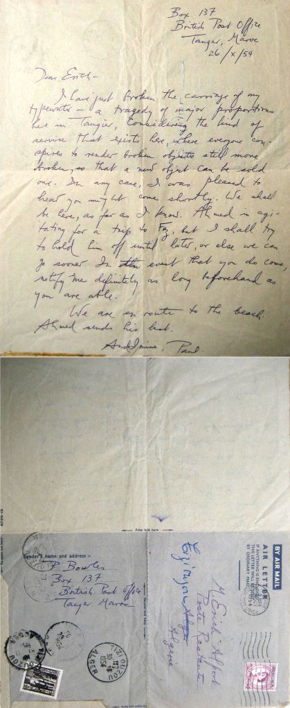 Letter from Bowles to Alport dated 26 October 1954
