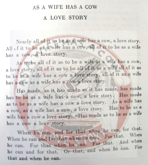 Text and illustrations from 'As A Wife Has A Cow A Love Story' 